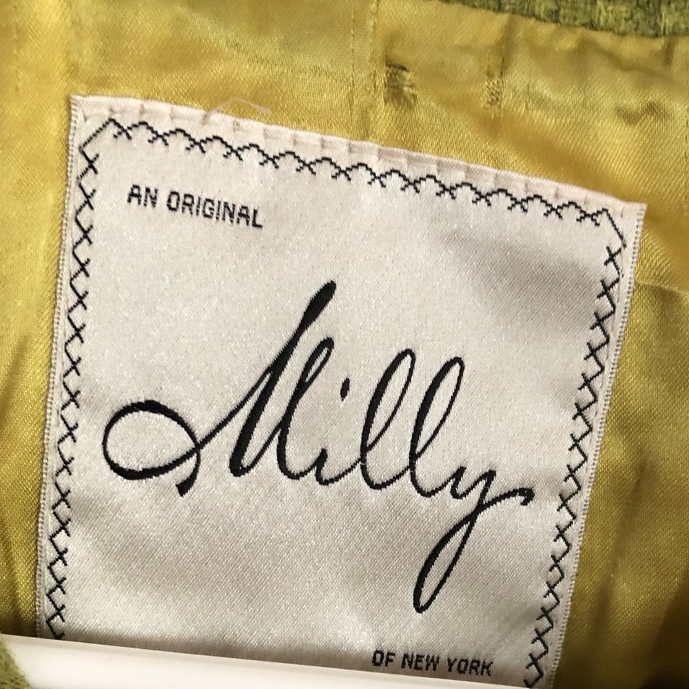 MILLY New York Original Olive Green Coat Size 8 - Picture 3 of 4
